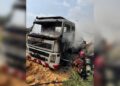 Budak 4 tahun rentung, treler pengangkut jentera berat terbakar