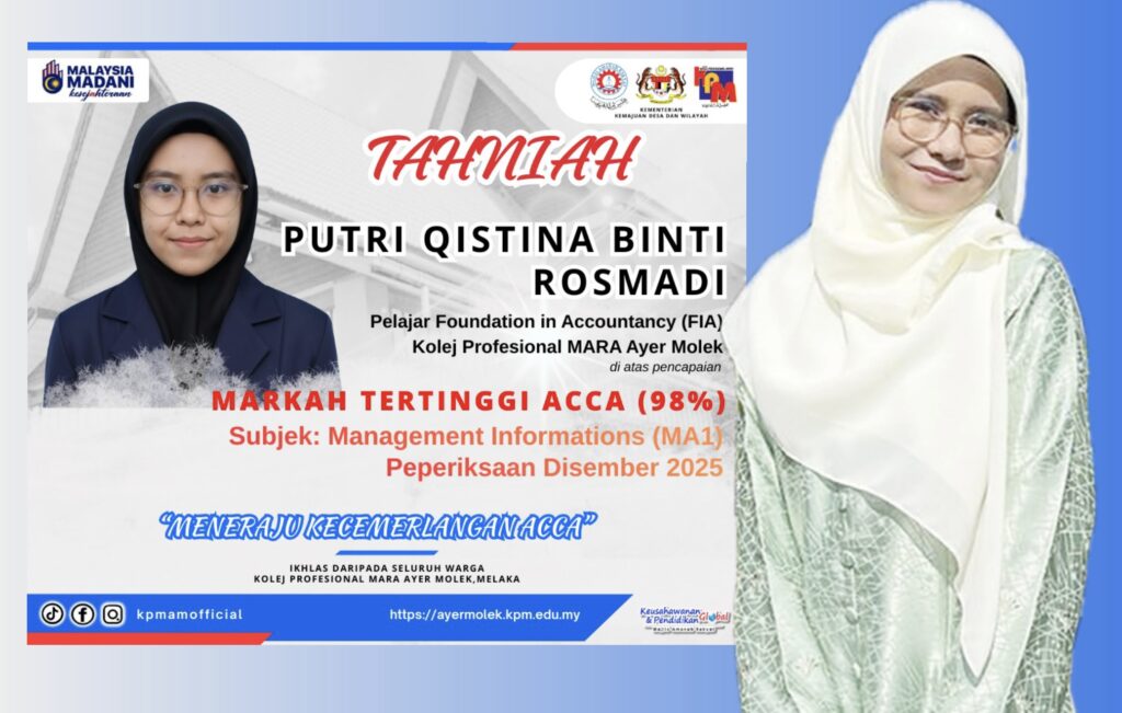 Dapat 98%, Putri Qistina raih ACCA terbaik dunia