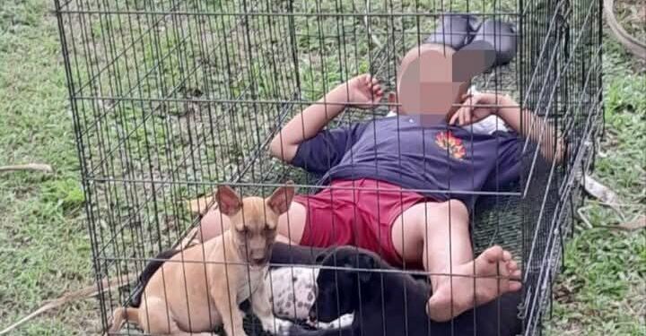 Budak 9 tahun diletak dalam sangkar diselamatkan