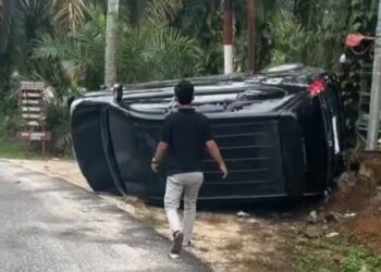 Kereta berguling, penumpang tenang keluar tanpa cedera