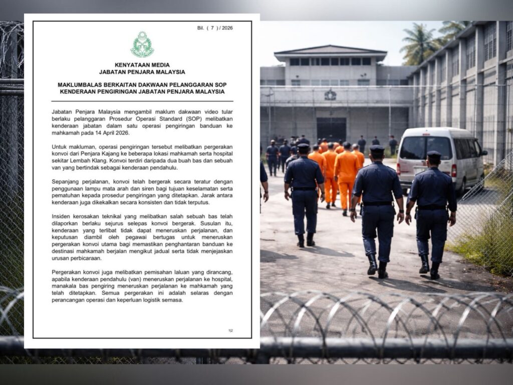 Tiada pelanggaran SOP konvoi banduan – Jabatan Penjara
