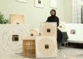 Seni tekstur Kaabah karya Nuramira laris