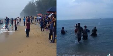 [VIDEO] Menjala sotong pesisir pantai Marang