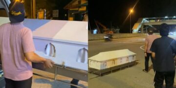 [VIDEO] Keranda tepi jalan peringatan buat mat rempit