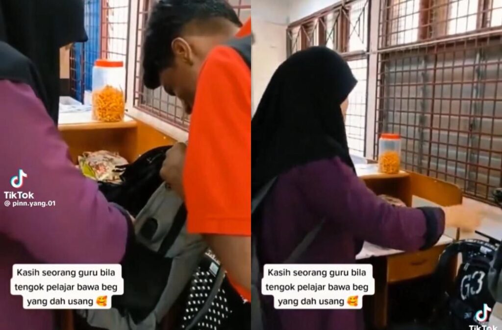 Pelajar sebak, guru beri beg sekolah baharu