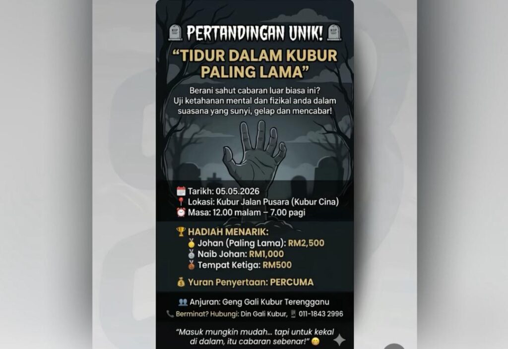 Tular pertandingan tidur dalam kubur paling lama