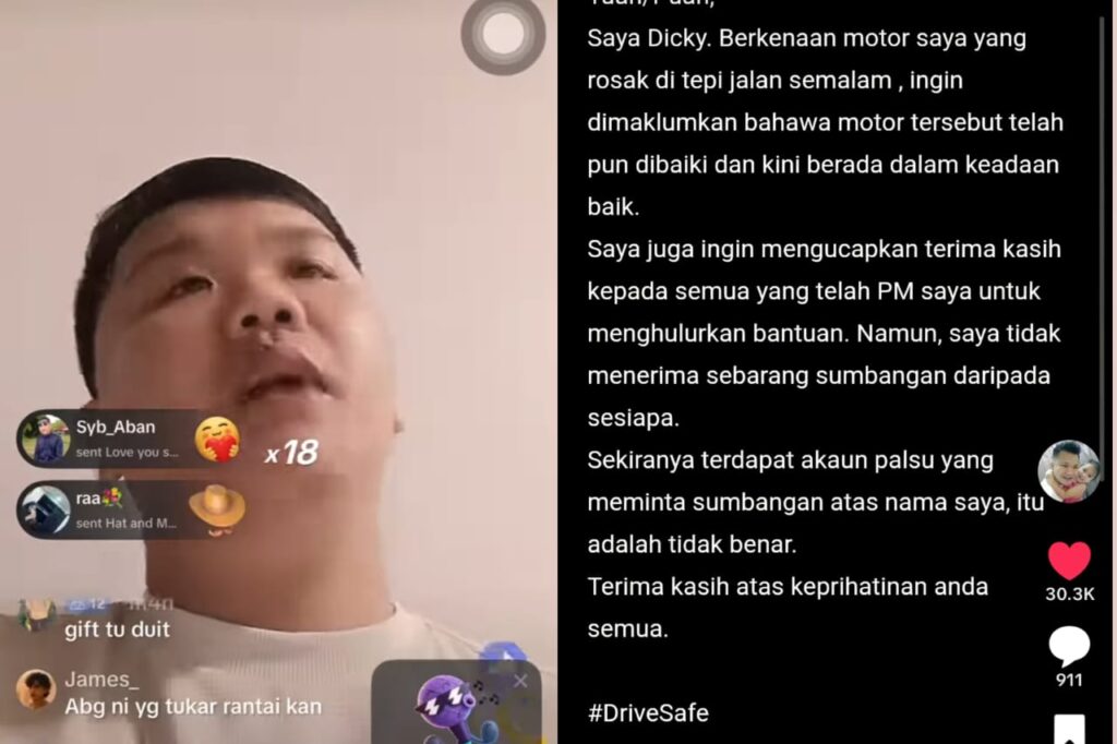 Saya akan bantu orang lain pula – Dicky