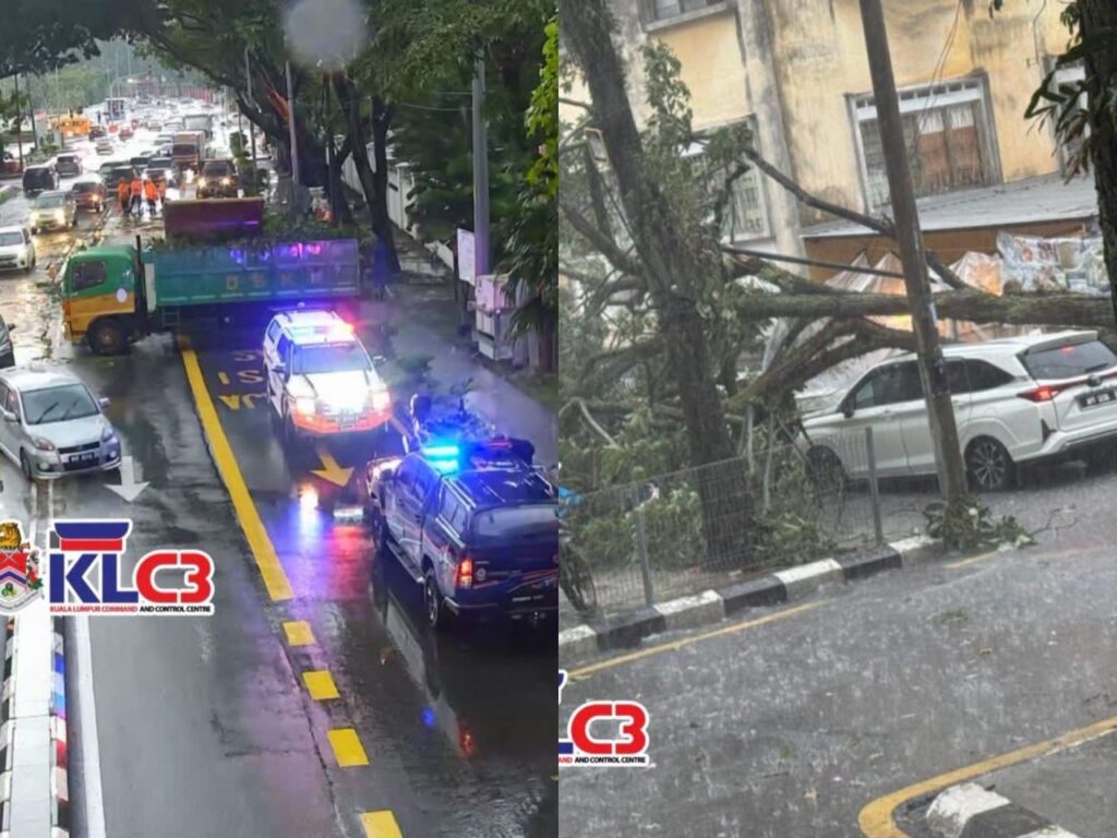 Jalan Ampang, Nagasari sesak ekoran pokok tumbang