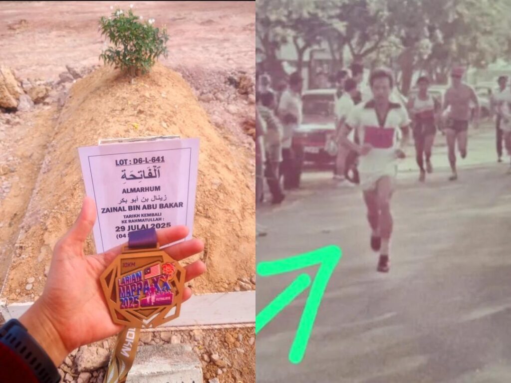 ‘Habis saja larian, saya terus bawa pingat ke pusara abah’