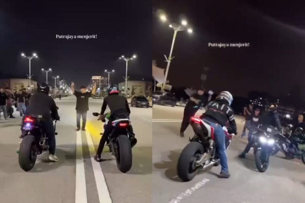 2 ‘rider’ superbike dicekup, aksi bahaya di Jambatan Putra tular