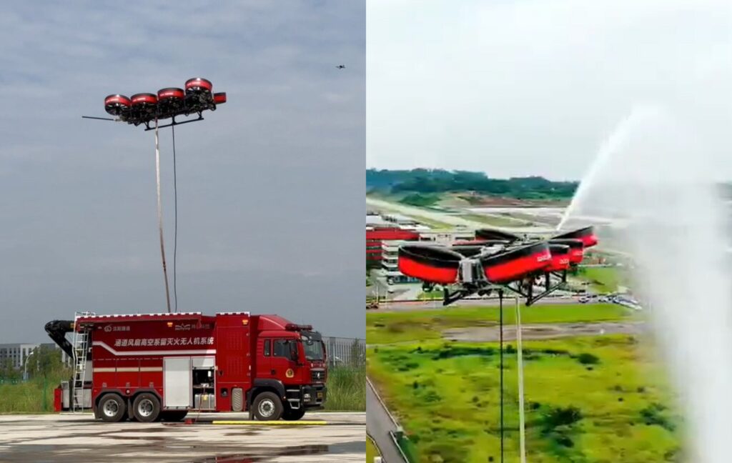 Dron pemadam api mampu padam kebakaran bangunan setinggi 33 tingkat