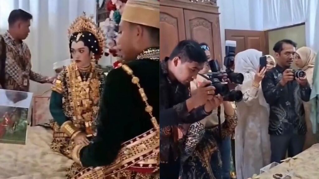 Wanita larang pengantin lelaki kucup dahi isteri
