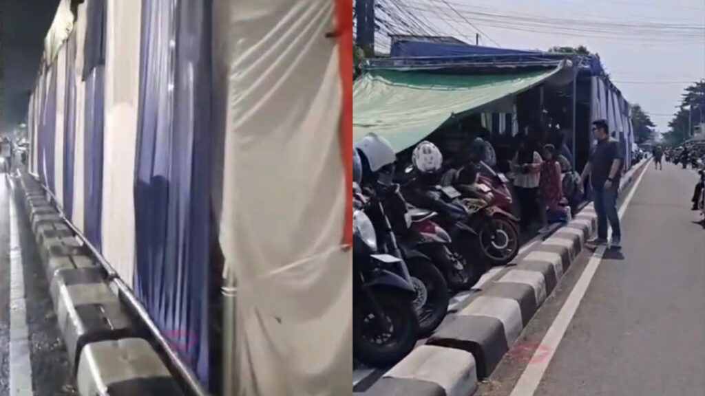 Majlis kahwin tengah jalan raya