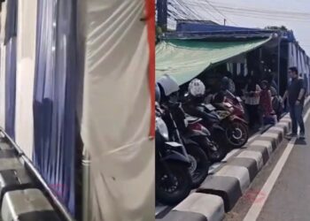 Majlis kahwin tengah jalan raya