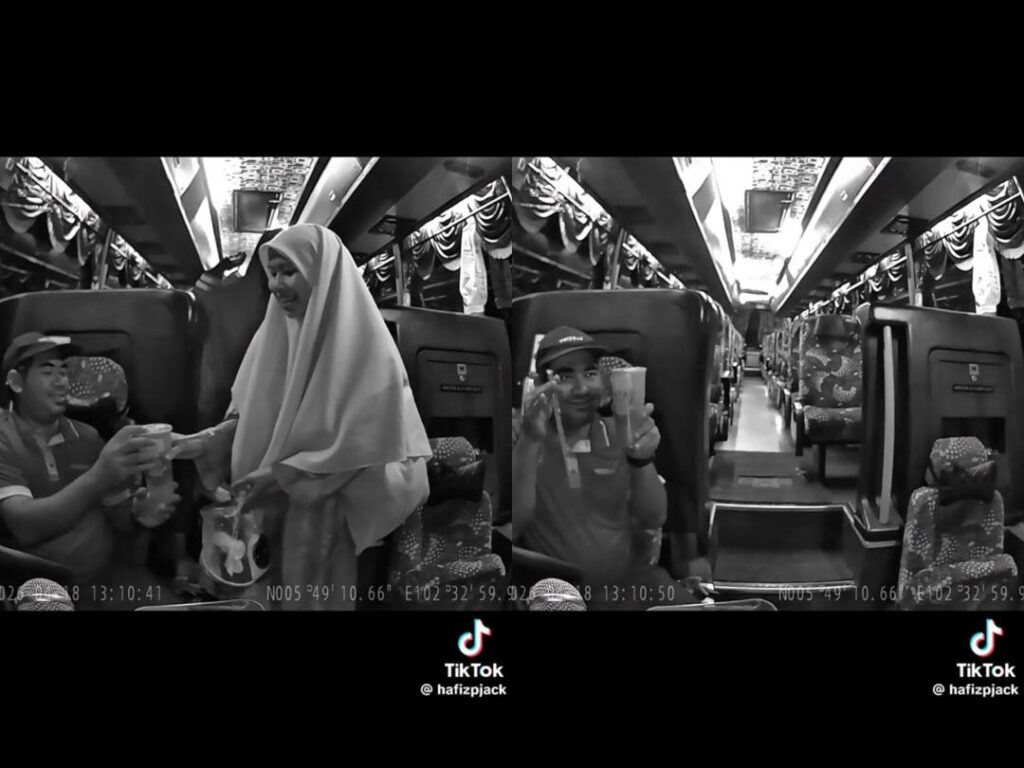 Pemandu bas terharu, pelajar beri air sebagai tanda terima kasih