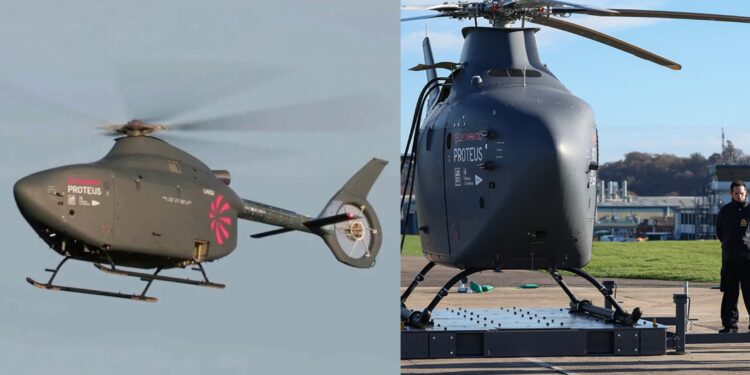 Proteus helikopter militari saiz besar tanpa juruterbang