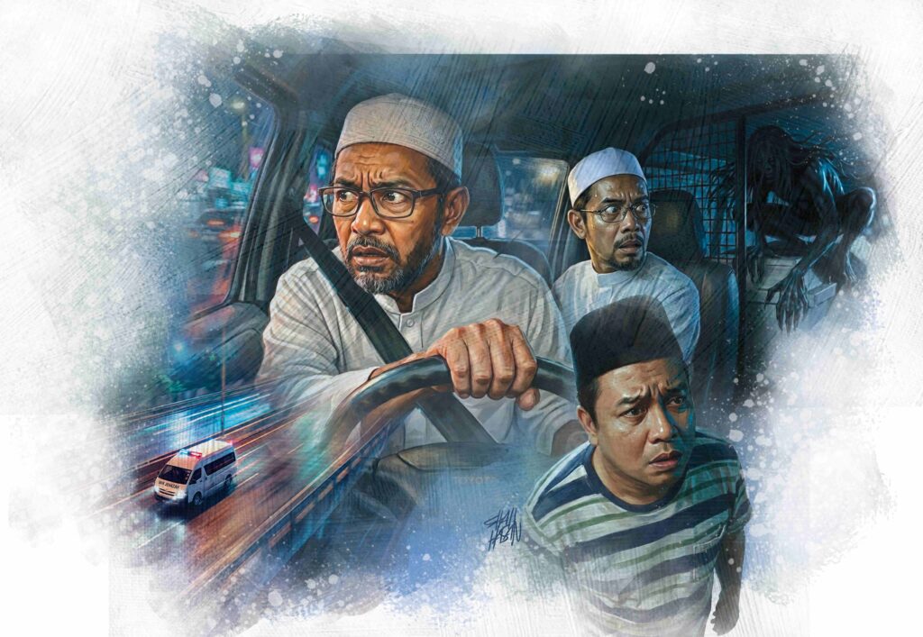 Diganggu makhluk hitam dalam van jenazah tengah malam
