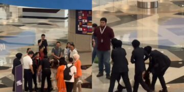 [VIDEO] Pelancong wanita didakwa terjun tingkat atas KLIA cetus kekecohan