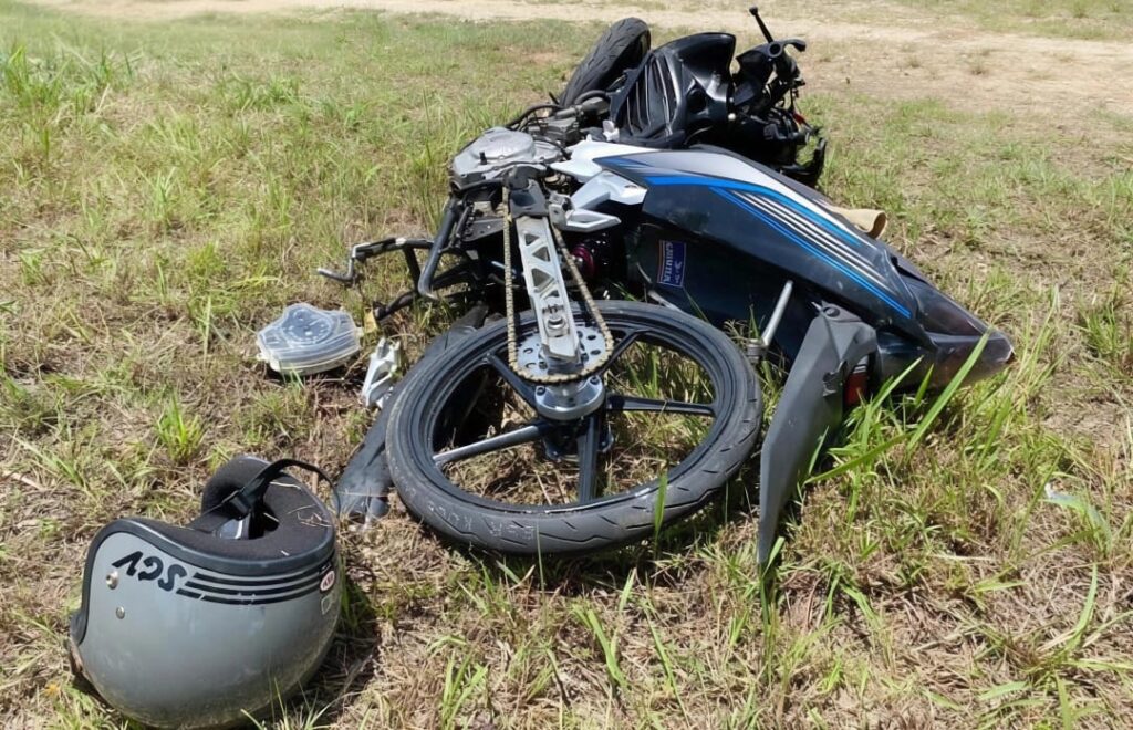 Pembantu jualan maut, Yahama 135 LC terbabas