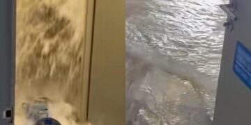 [VIDEO] Paip pecah, dah macam ‘air terjun’ dalam pangsapuri