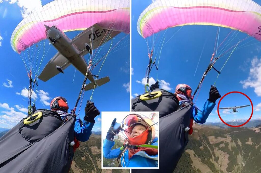 Detik cemas ‘paraglider’ wanita, payung terjun dirempuh pesawat