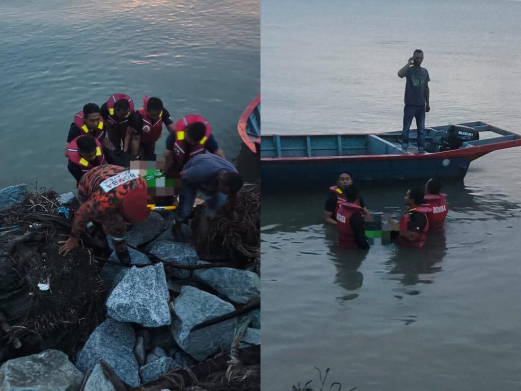 Pesawah lemas jaring ikan di Pantai Redang