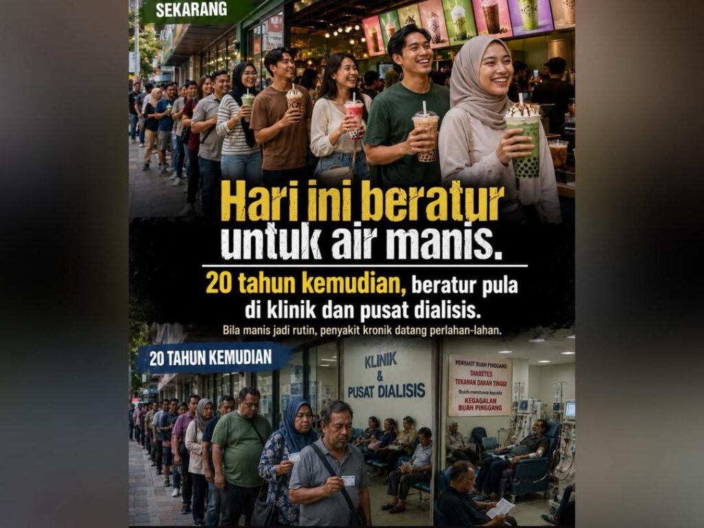 Pagi kopi, tengah hari matcha, kemudian beratur di pusat dialisis