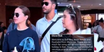‘Selamat datang ke Bali Puan Noor Nabila dan suami’