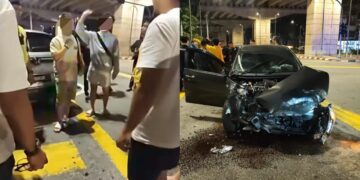[VIDEO] Pemandu HR-V ditahan langgar lampu merah, rempuh kenderaan lain
