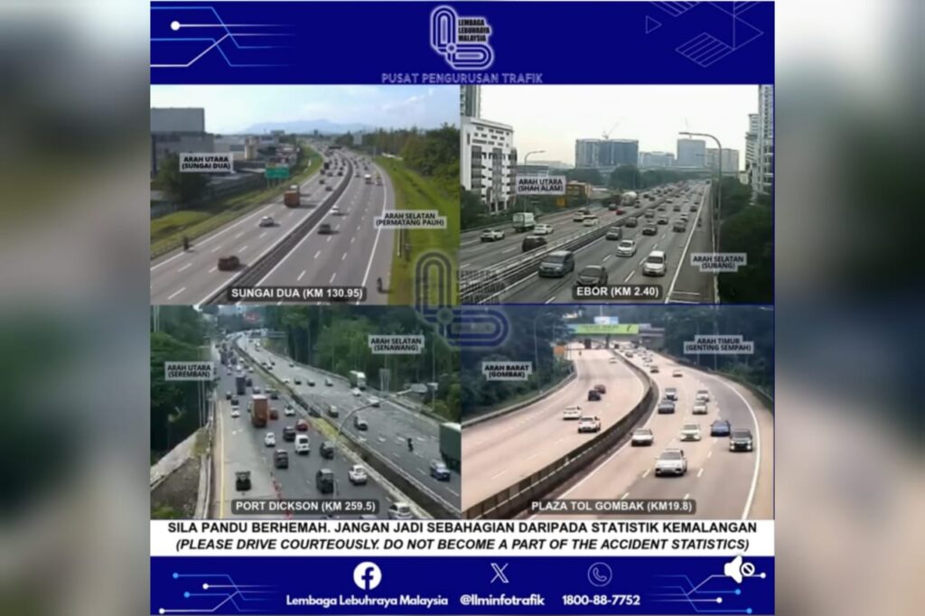 Dari malam tadi tak putus kenderaan masuk lebuh raya