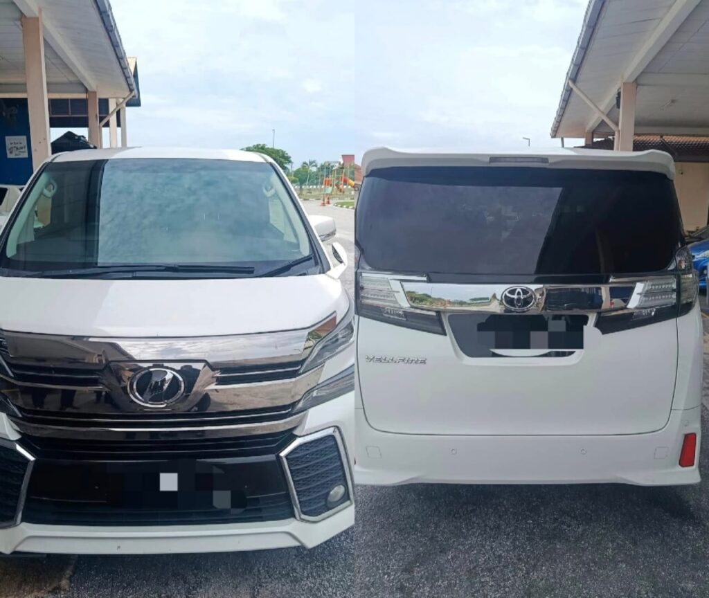 Toyota Vellfire milik pemain bola sepak disita