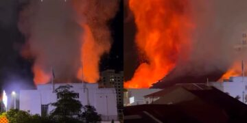 [VIDEO] Bangunan bersejarah Pulau Pinang ‘Odeon Cinema’ terbakar