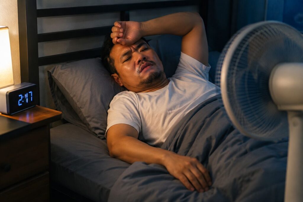 Ramai mengadu berpeluh tidur malam tadi