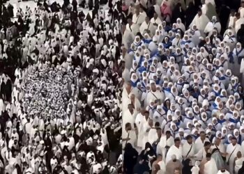 Jemaah lelaki jadi pelindung wanita semasa tawaf