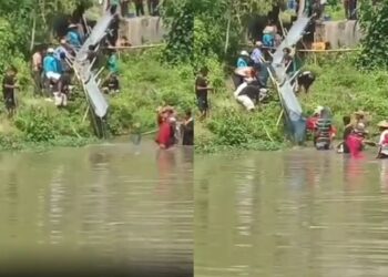 Penduduk berebut kutip ikan baru dilepaskan ke sungai