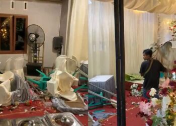 Lembu korban ‘serang’ majlis perkahwinan 
