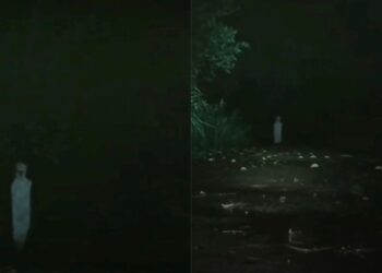 Penduduk kampung gelisah, pocong berdiri tegak tepi jalan 
