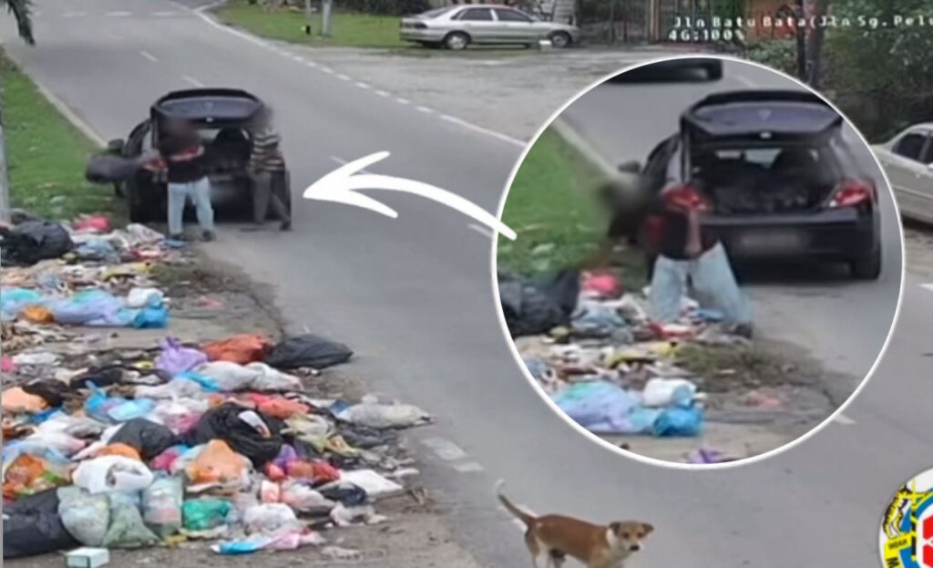 [VIDEO] Baru lepas campak sampah, dah kena angkut masuk kereta semula