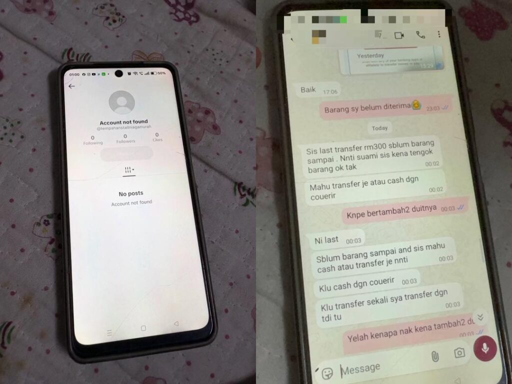 Wanita berang, ibu jadi mangsa scammer gerai murah