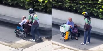 [VIDEO] ‘Abang rider’ berhentikan motosikal bantu pak cik berkerusi roda
