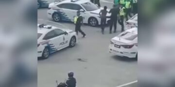 [VIDEO]Pencuri kabel dicekup selepas dikejar polis