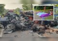 [KEMASKINI] Bayi 6 bulan antara enam maut SUV bertembung lori tanah