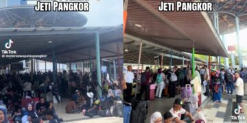 [VIDEO] Jeti Pangkor sesak, ‘berkicap’ tunggu feri nak balik