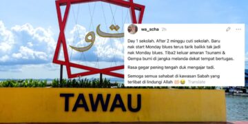 Baru hari pertama sekolah, dah terima amaran tsunami