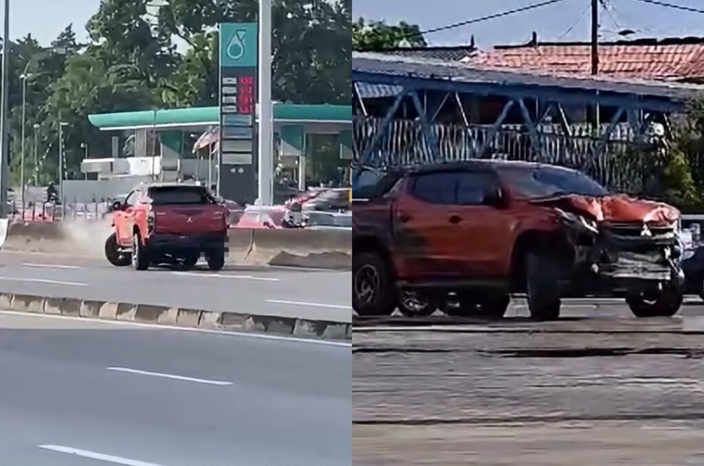 [VIDEO] Sudah langgar lari, boleh pula pandu mengundur