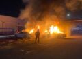 Tiga kereta mewah terbakar di parkir Lotus Ampang