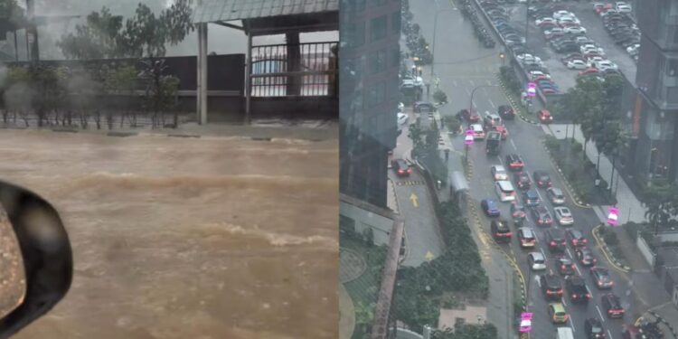 Banjir kilat, trafik sesak di ibu negara