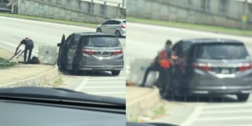 [VIDEO] Selamba angkut kabel di tepi jalan