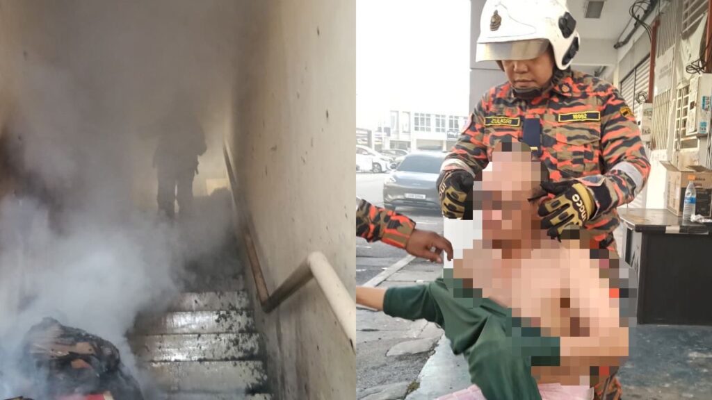 Lelaki terperangkap dalam kebakaran di Bukit Berun