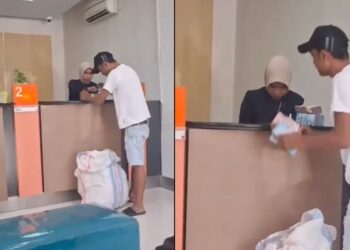 Lelaki pakai selipar bawa wang seguni ke bank